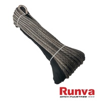 Runva Synthetic Winch Rope - 25M x 14MM (GREY)