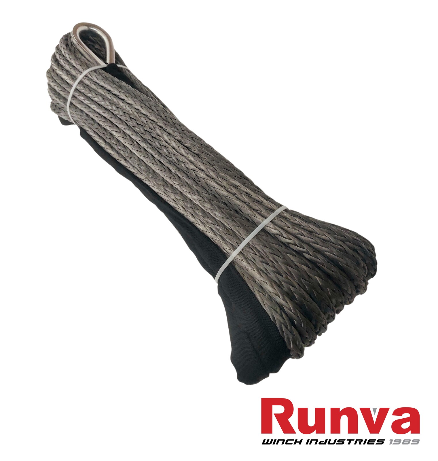 Runva Synthetic Winch Rope - 25M x 12MM (GREY)