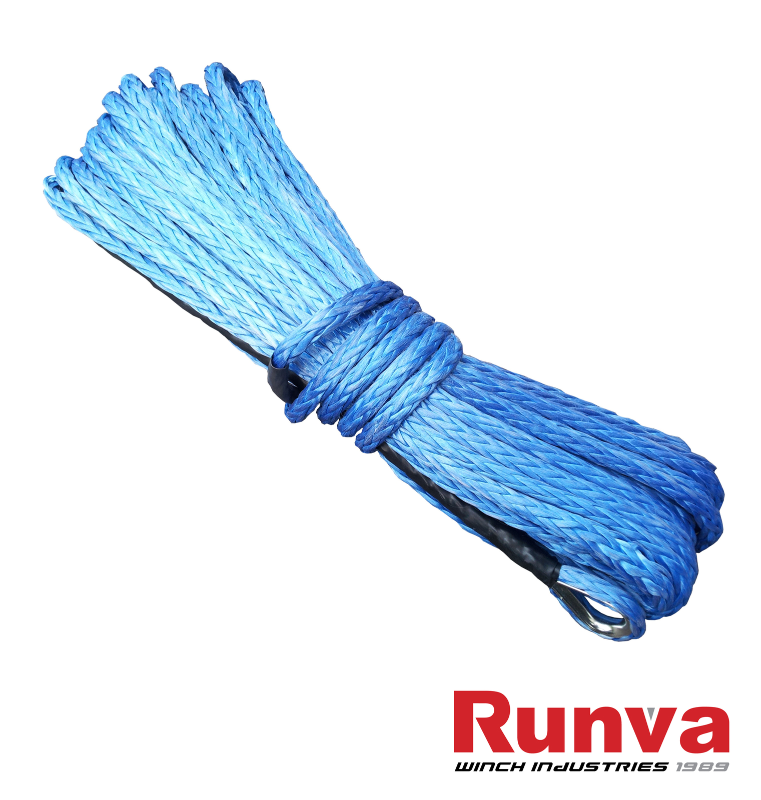 Runva Synthetic Winch Rope - 30M x 10MM (BLUE)