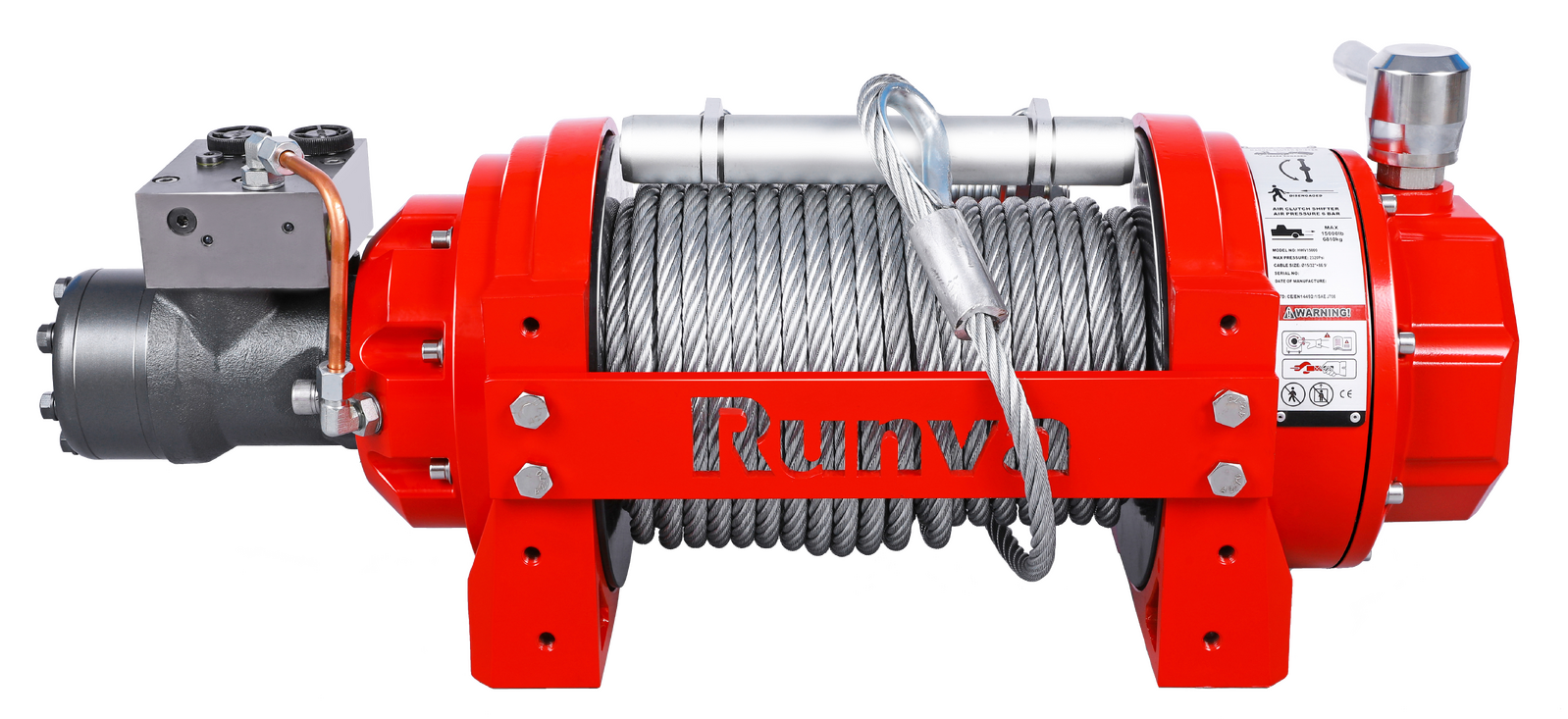 Runva HWV15000 Hydraulic Winch with Steel Cable