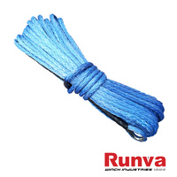Runva Synthetic Winch Rope - 30M x 10MM (BLUE)